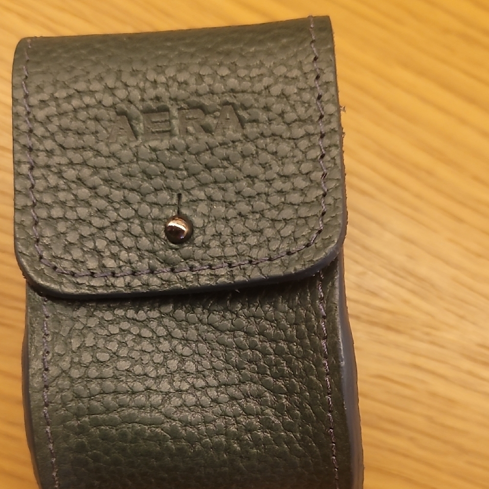 Vera Green Leather Pouch, Dark Teal